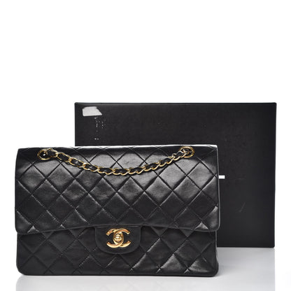 Chanel Lambskin Quilted Medium Double Flap Bag Black 6 of 13