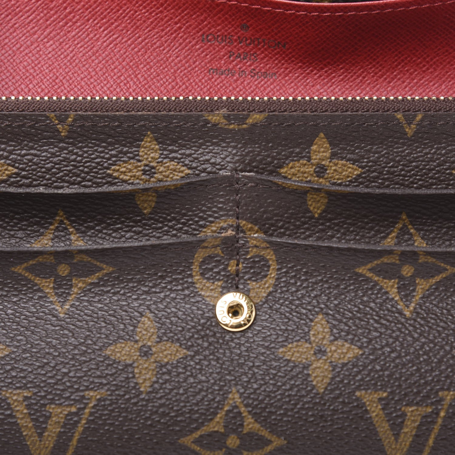 Louis Vuitton Monogram Emilie Wallet Red 11 of 11