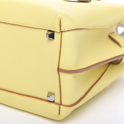 MCM Grained Calfskin Medium Milla Tote Custard Yellow 6 of 7