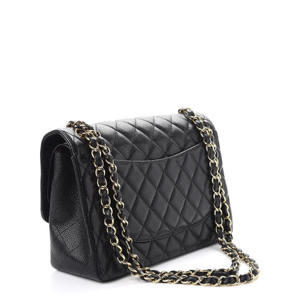 Chanel Caviar Quilted Jumbo Double Flap Black 4 of 9
