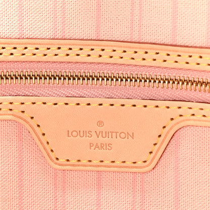 Louis Vuitton Damier Azur Neo Neverfull MM Rose Ballerine 7 of 9