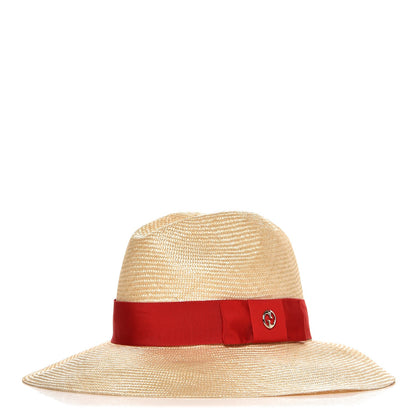 Gucci Straw Wide Brim 1973 Hat M Red 1 of 7