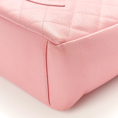 Chanel Caviar Quilted Petit Shopping Tote PST Pink 10 of 14