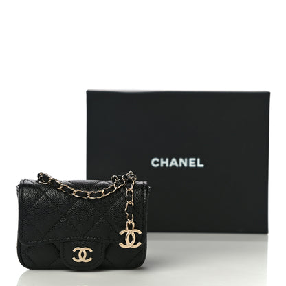 Chanel Caviar Quilted Mini Chain Belt Bag Black 12 of 12