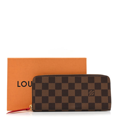 Louis Vuitton Damier Ebene Clemence Wallet Cherry 3 of 11
