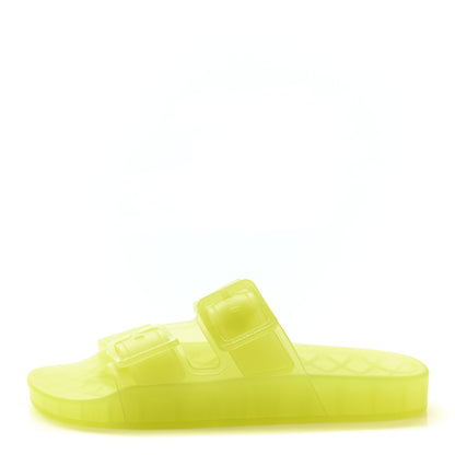 Balenciaga Technical Polyurethane Mallorca Slide Sandals 38 Fluo Yellow 1 of 6