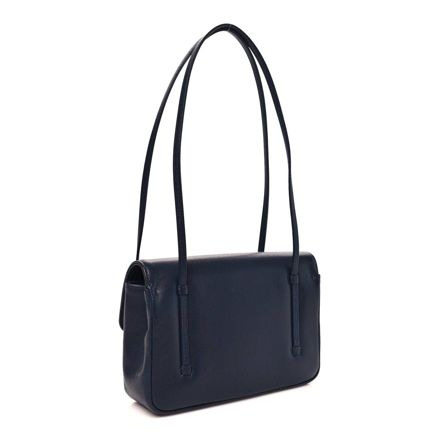 Shiny Caviar Preppy Coco Small Flap Navy