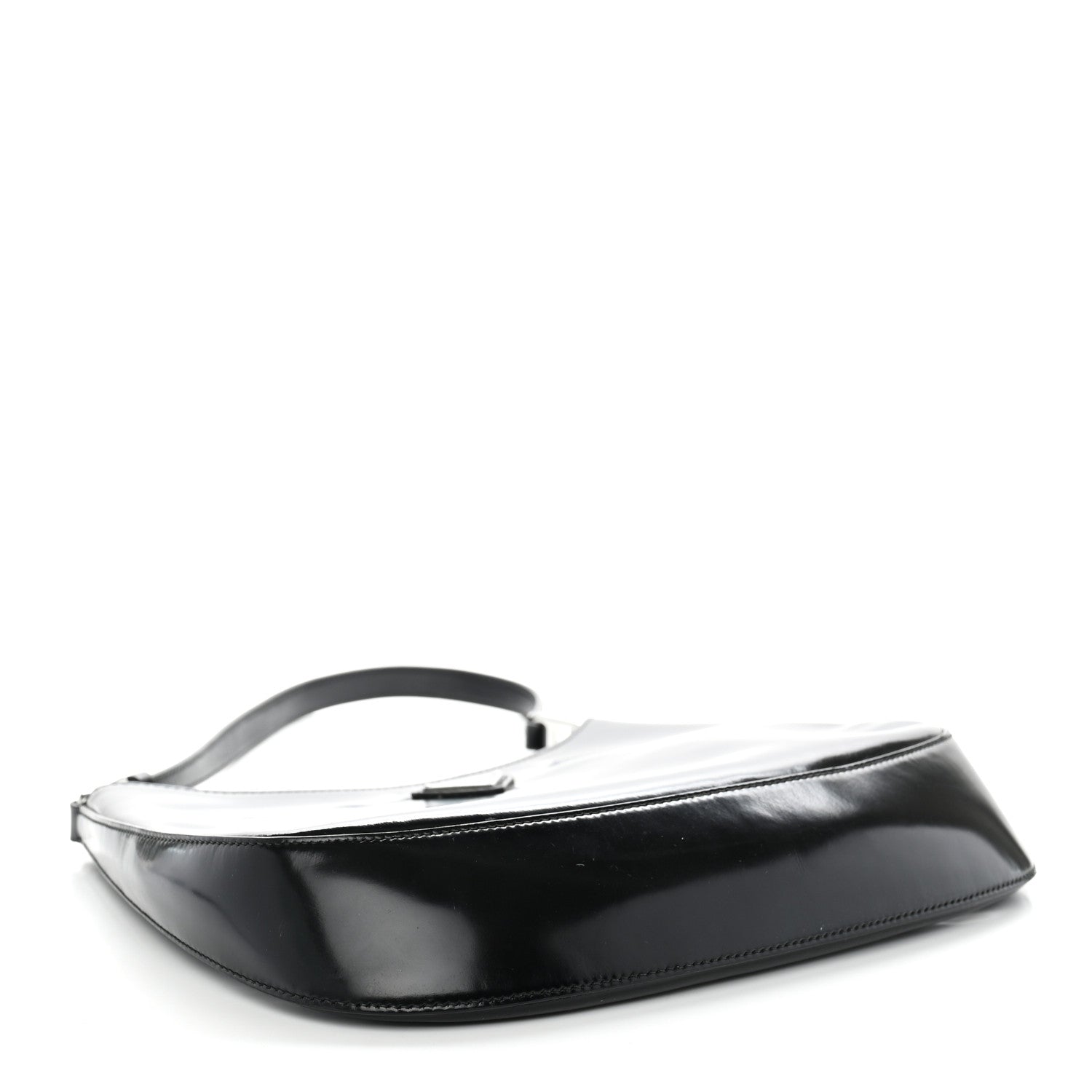 Prada Spazzolato Cleo Shoulder Bag Black 4 of 12