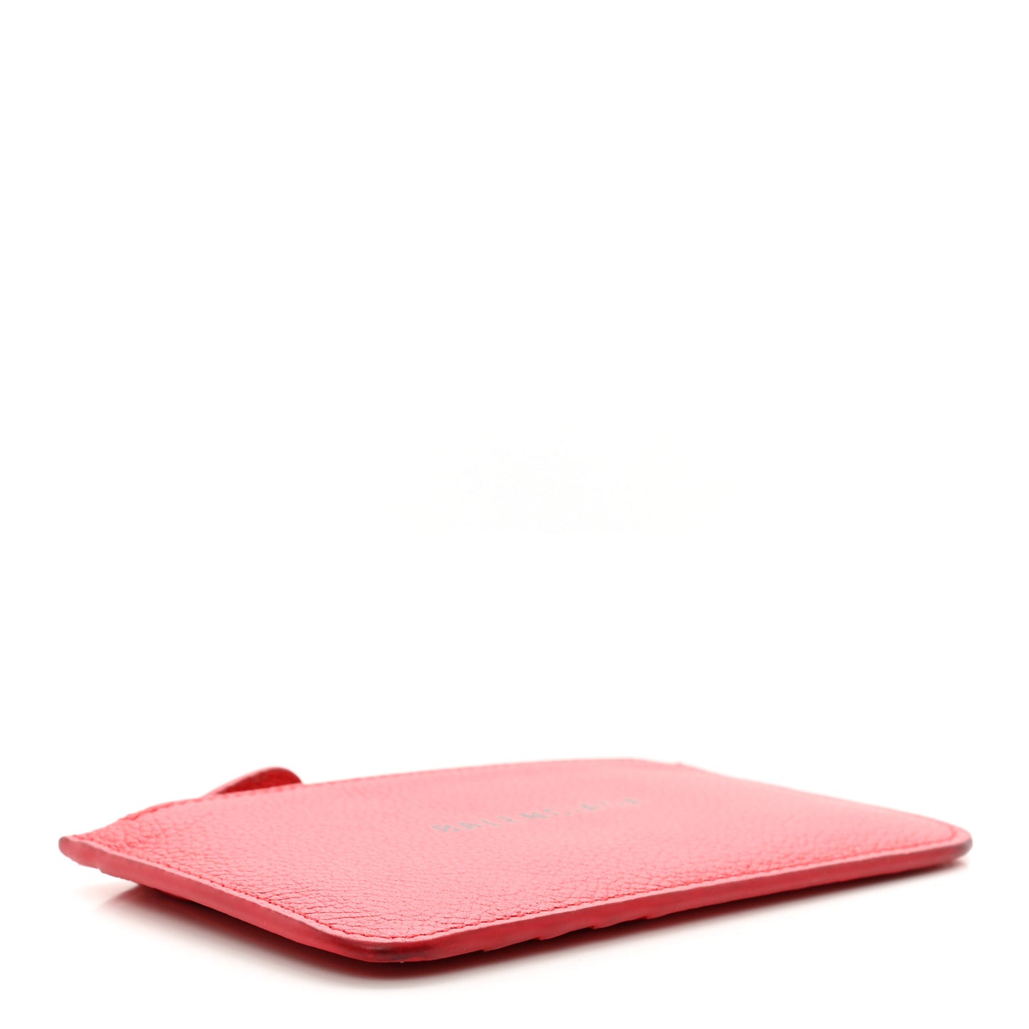 Grained Calfskin Logo Large Cash Long Coin Card Holder Bright Red Black