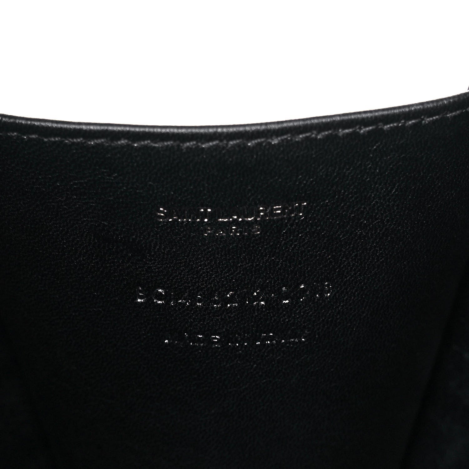 Saint Laurent Calfskin Crocodile Embossed Monogram Love Box Bag Black 6 of 11