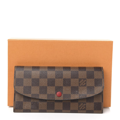 Louis Vuitton Damier Ebene Emilie Wallet Red 7 of 7