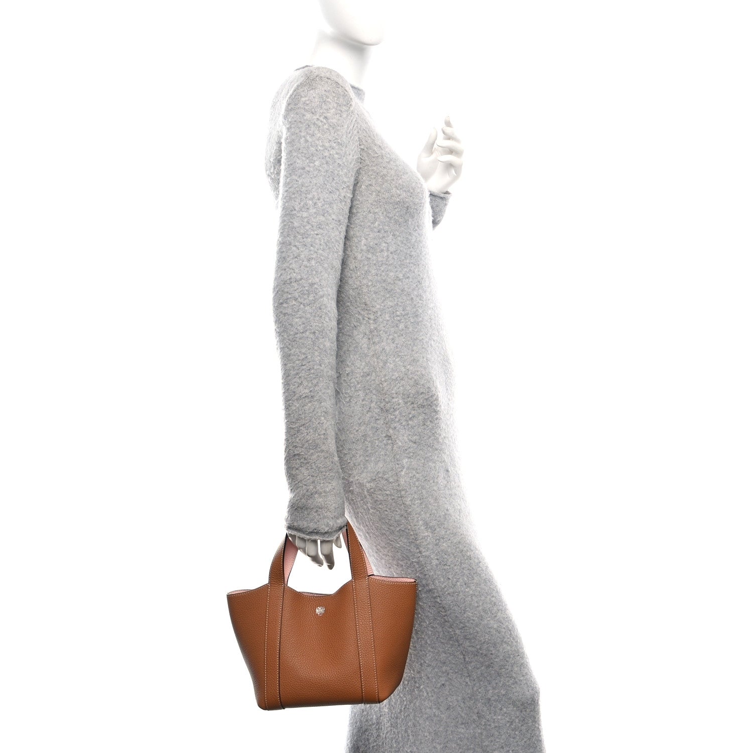Moynat Taurillon Gex Duo Tote Bag BB Cannelle Petal 3 of 9