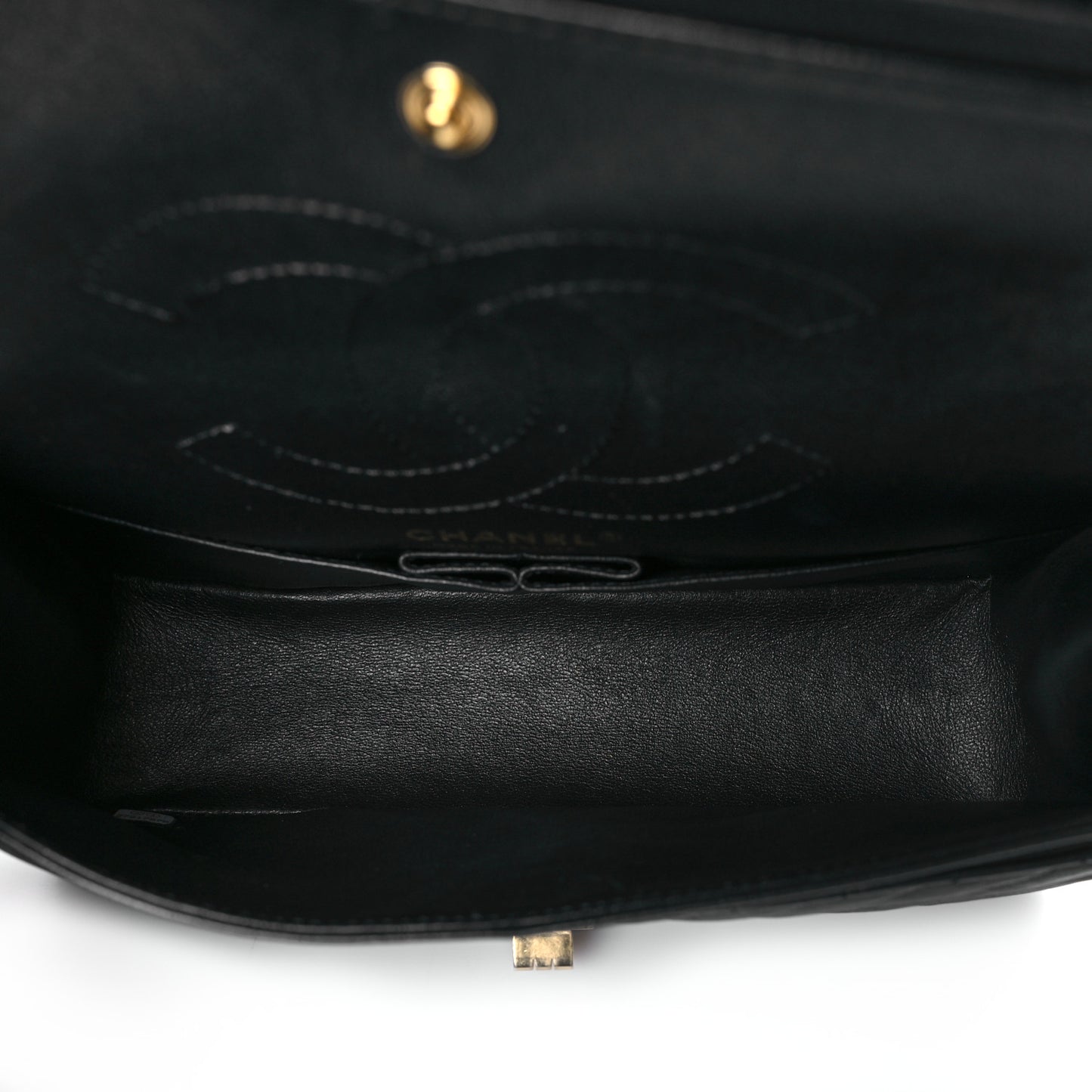 Sheepskin Chevron Quilted 2.55 Reissue 225 Flap Black