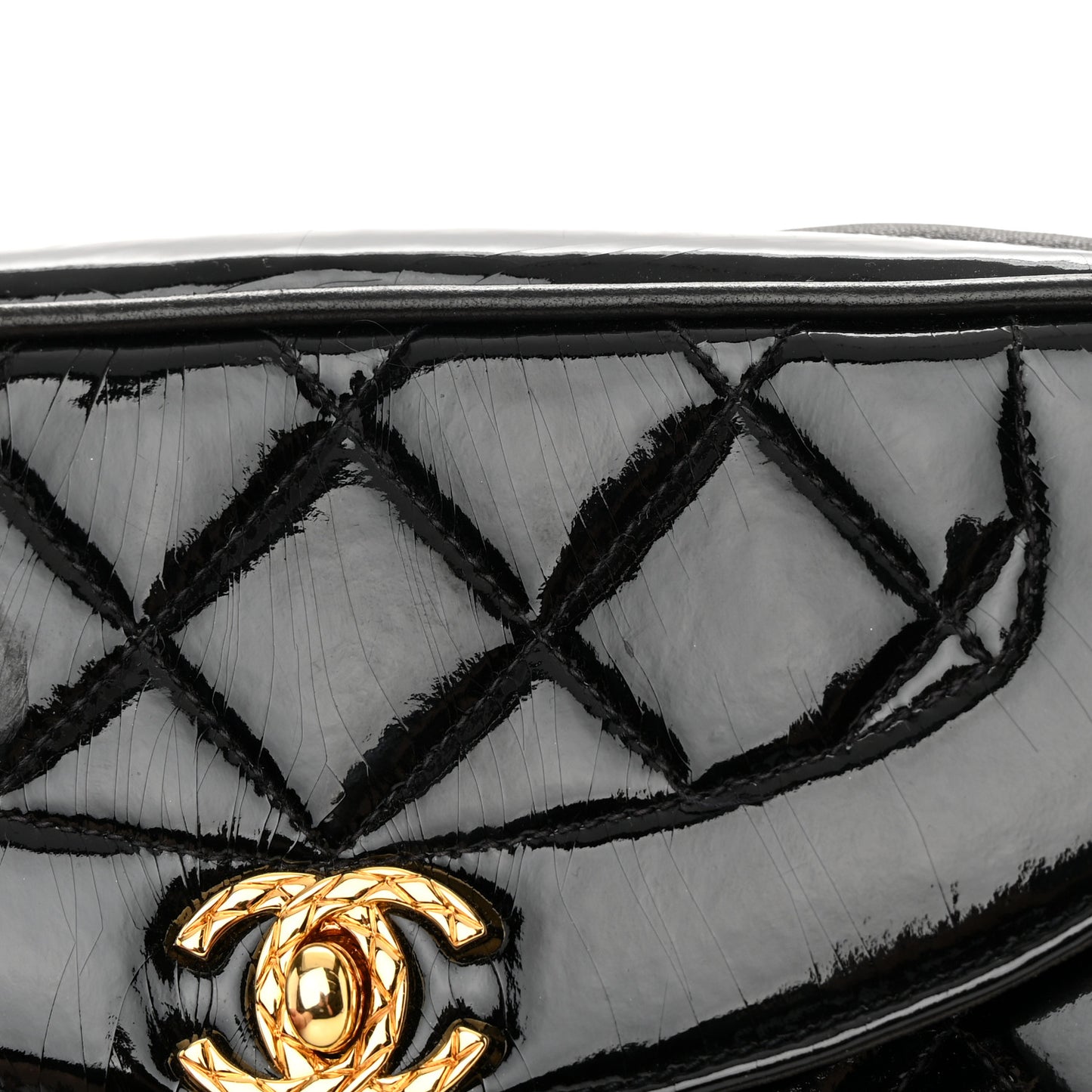 Patent Quilted Camera Case Black