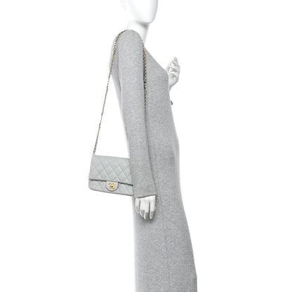 Chanel Lambskin Quilted Mini CC You Flap Light Grey 2 of 14