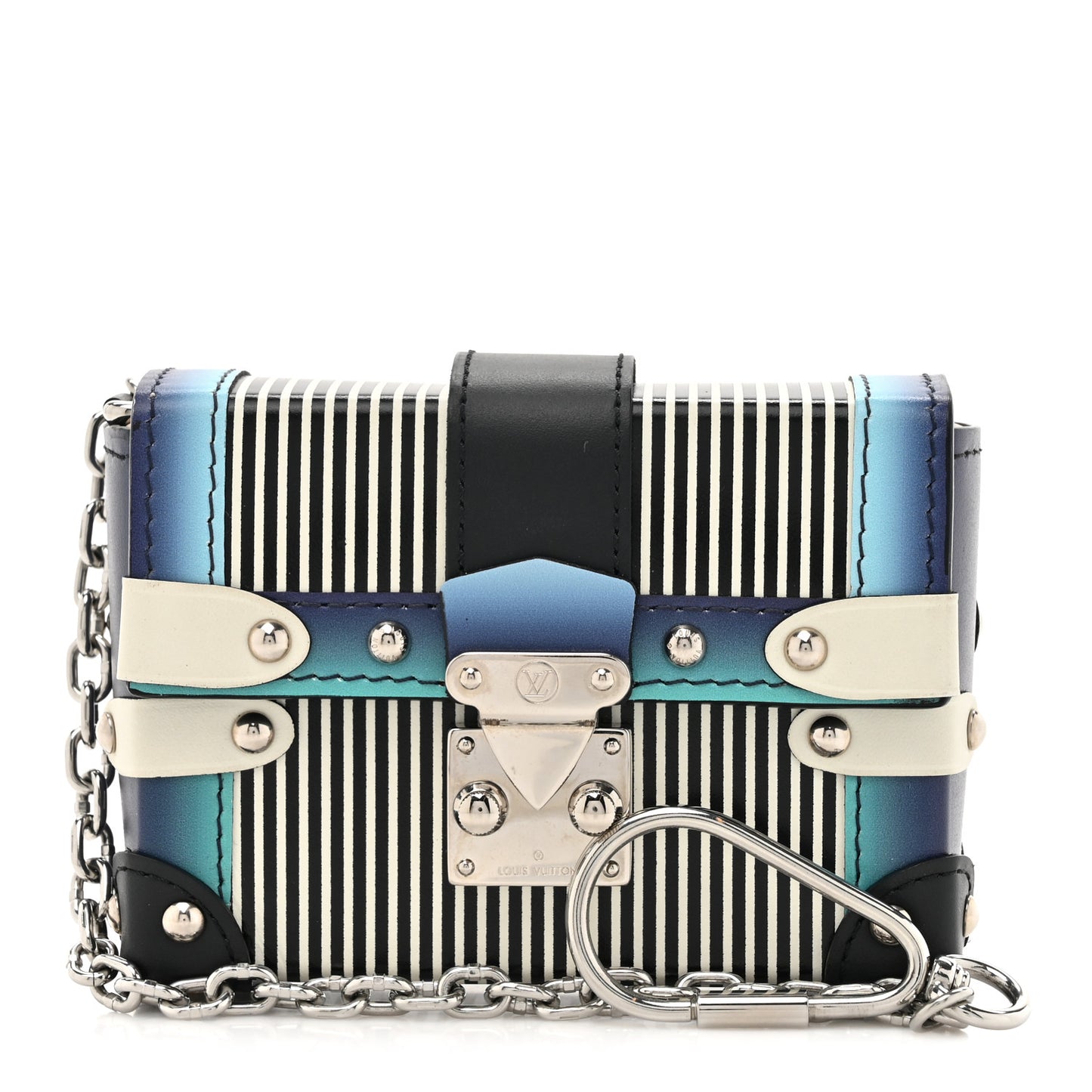 Calfskin Printed Essential Trunk Blue