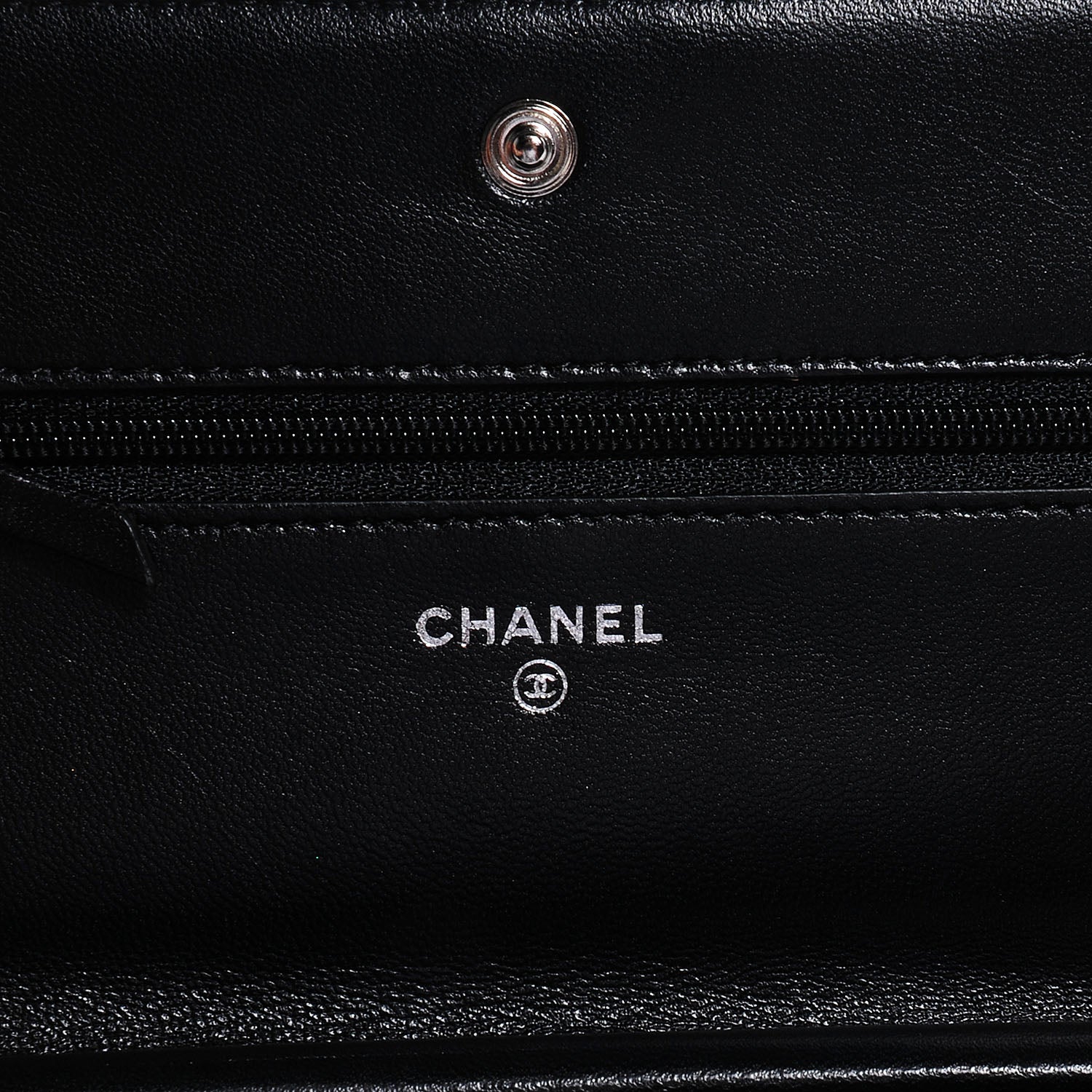 Chanel Lambskin Quilted Boy Wallet On Chain WOC Black 6 of 7