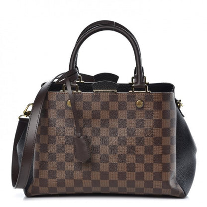 Louis Vuitton Damier Ebene Cuir Taurillon Brittany Black 1 of 7