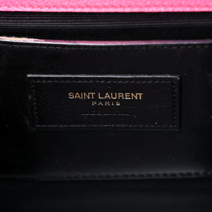 Saint Laurent Grain De Poudre Medium Classic Monogram Kate Satchel Lipstick Fuchsia 7 of 10