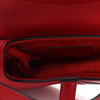Christian Dior Grained Calfskin Mini Saddle Bag Red 5 of 11