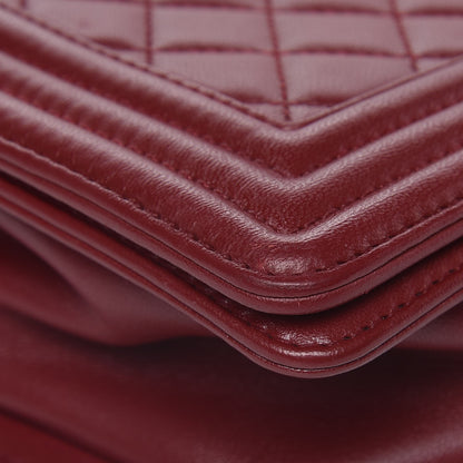 Chanel Lambskin Quilted New Medium Boy Flap Red 11 of 15