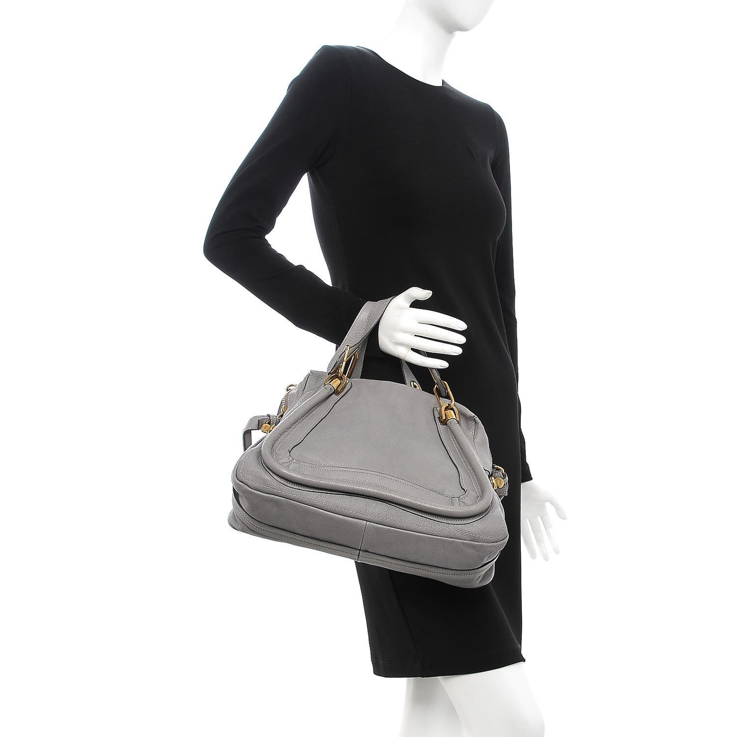 Calfskin Medium Paraty Cashmere Grey