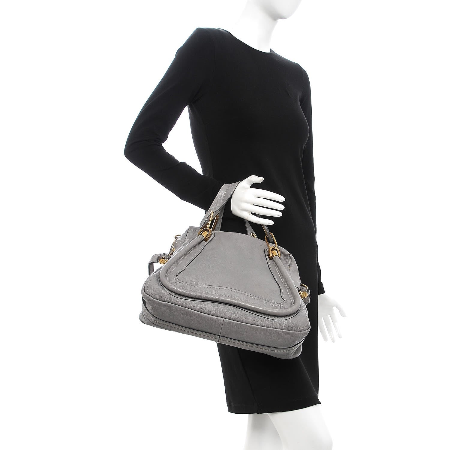Chloe Calfskin Medium Paraty Cashmere Grey 3 of 17