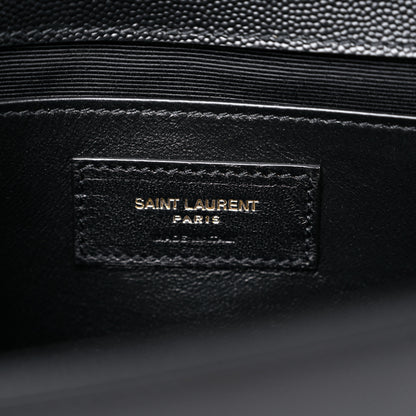 Saint Laurent Grain De Poudre Medium Classic Monogram Kate Satchel Black 7 of 9