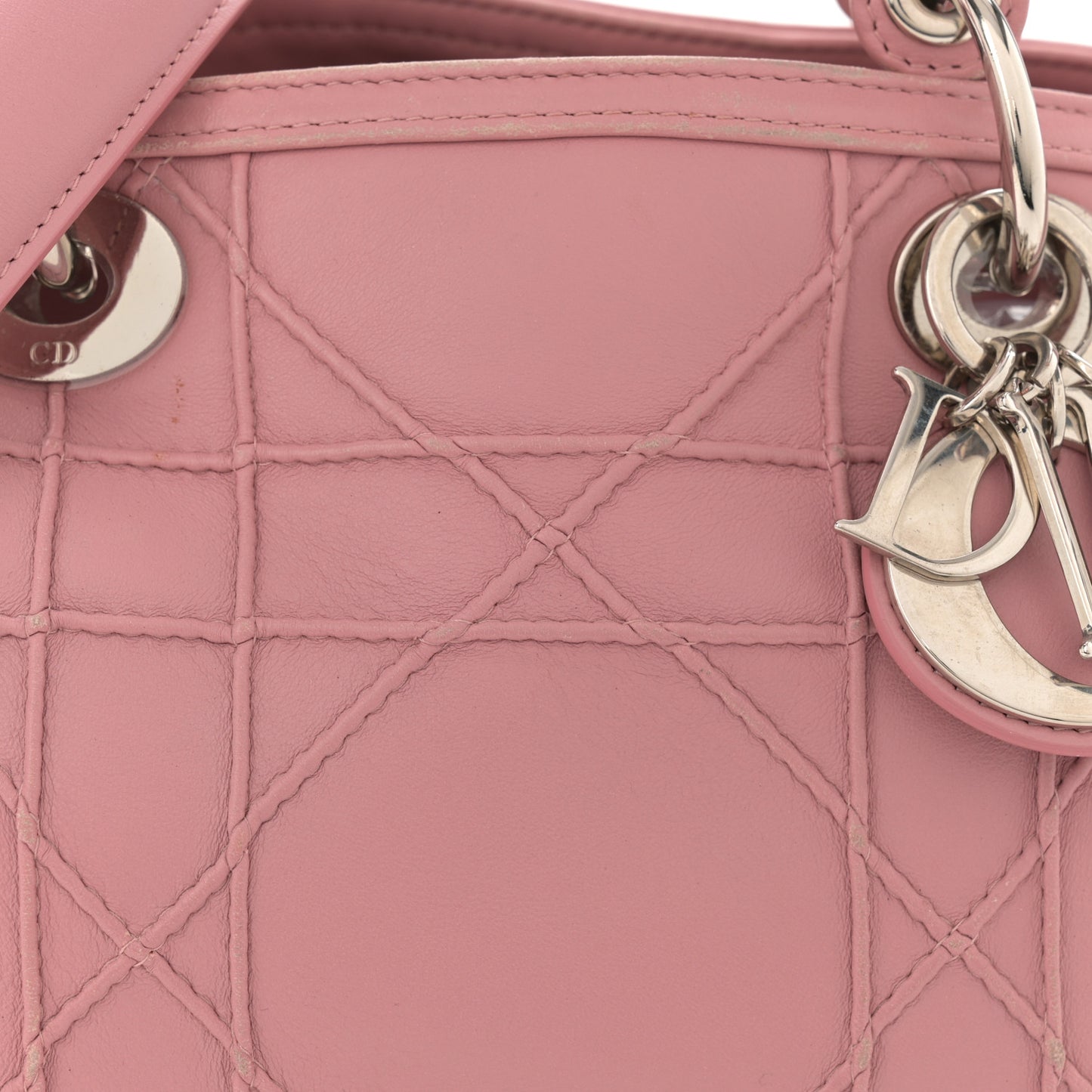 Lambskin Cannage Granville Polochon Light Pink