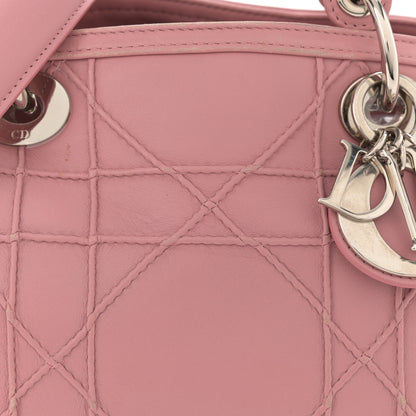 Christian Dior Lambskin Cannage Granville Polochon Light Pink 9 of 15