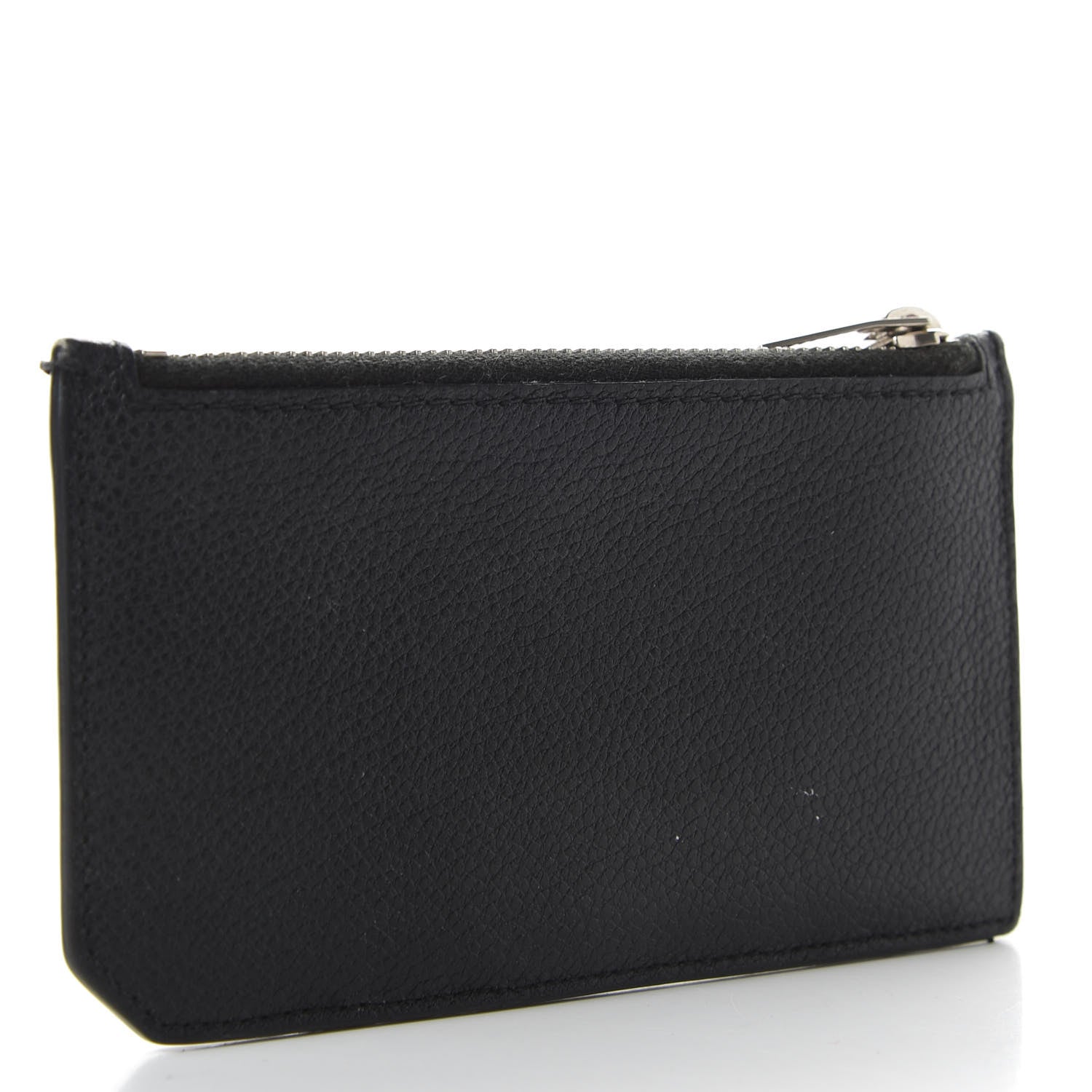 Saint Laurent Grained Calfskin 5 Fragments Zip Pouch Card Holder Black 4 of 7
