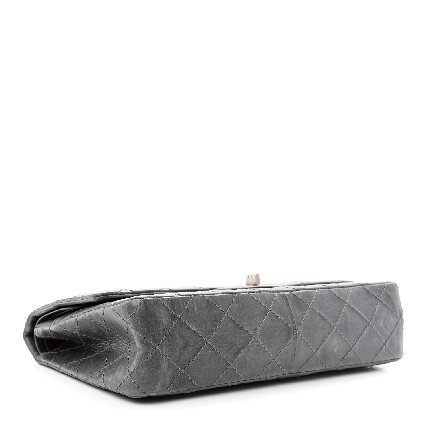 Chanel Aged Calfskin Quilted 50th Anniversary 2.55 Reissue Flap 226 Grey 4 of 15