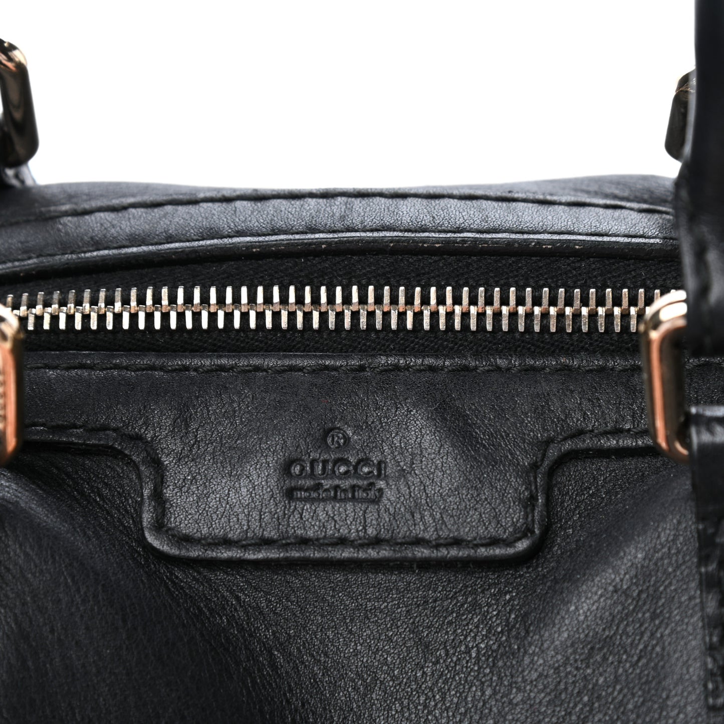 Calfskin Microguccissima Trim Medium Boston Black