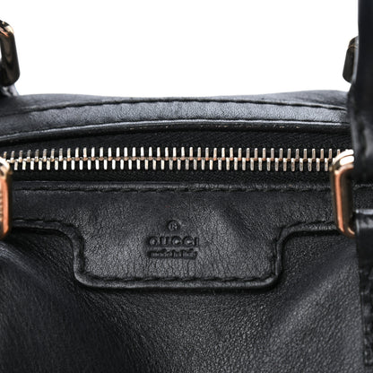 Gucci Calfskin Microguccissima Trim Medium Boston Black 9 of 12