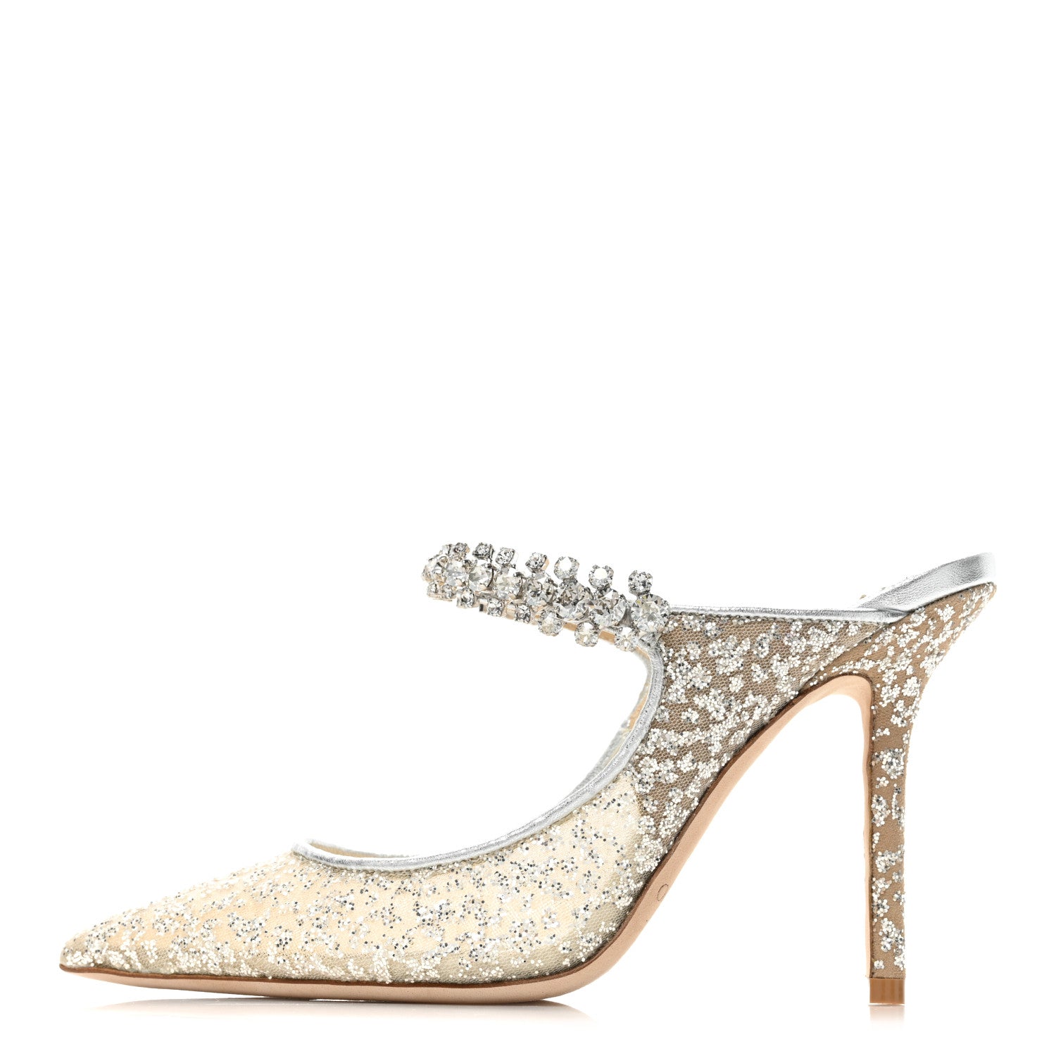 Jimmy Choo Lace Crystal Bing 100 Pumps 35 Ivory 1 of 10