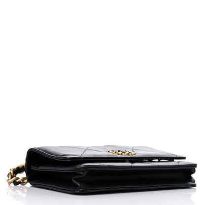 Chanel Lambskin Quilted Chanel 19 Wallet On Chain WOC Black 4 of 11