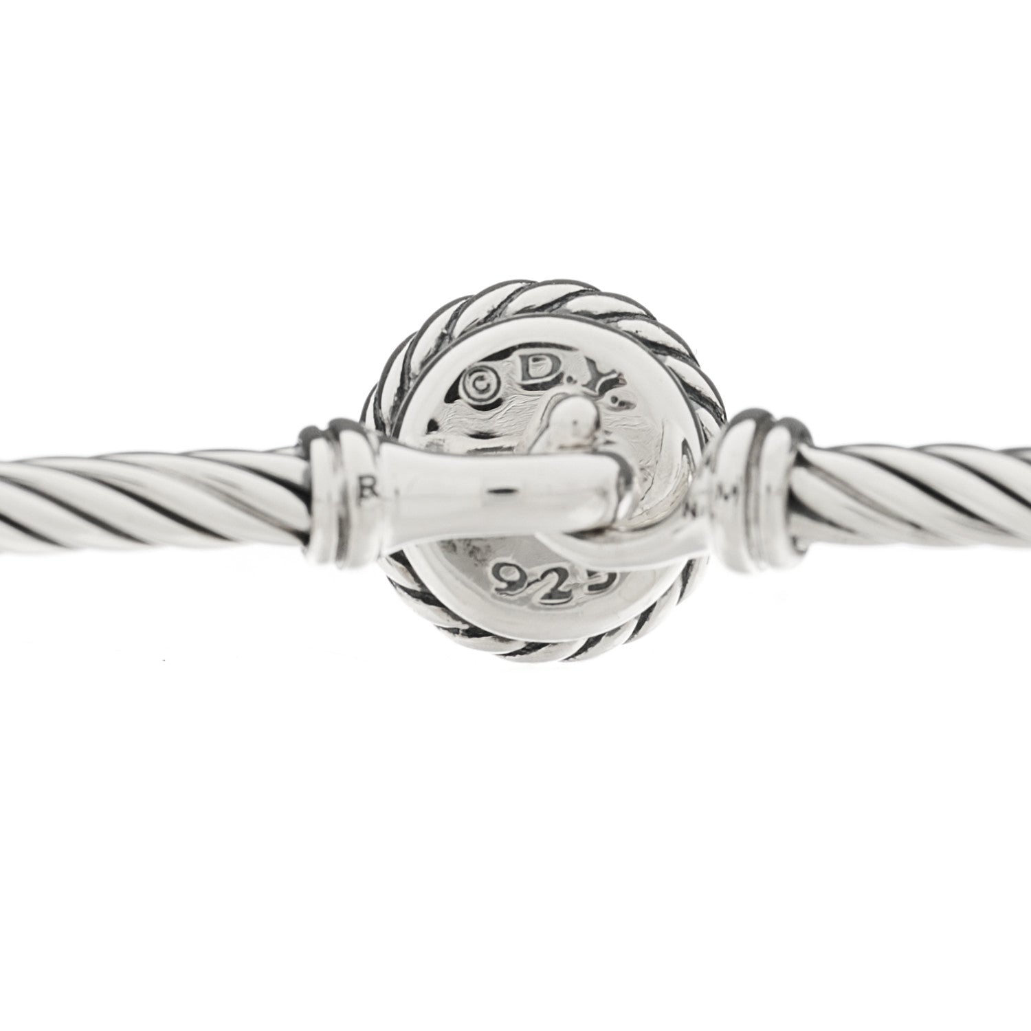 David Yurman Sterling Silver Pearl 3mm Chatelaine Bracelet 3 of 3