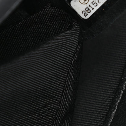 Chanel Calfskin Chevron Quilted Medium Boy Flap Black 7 of 9