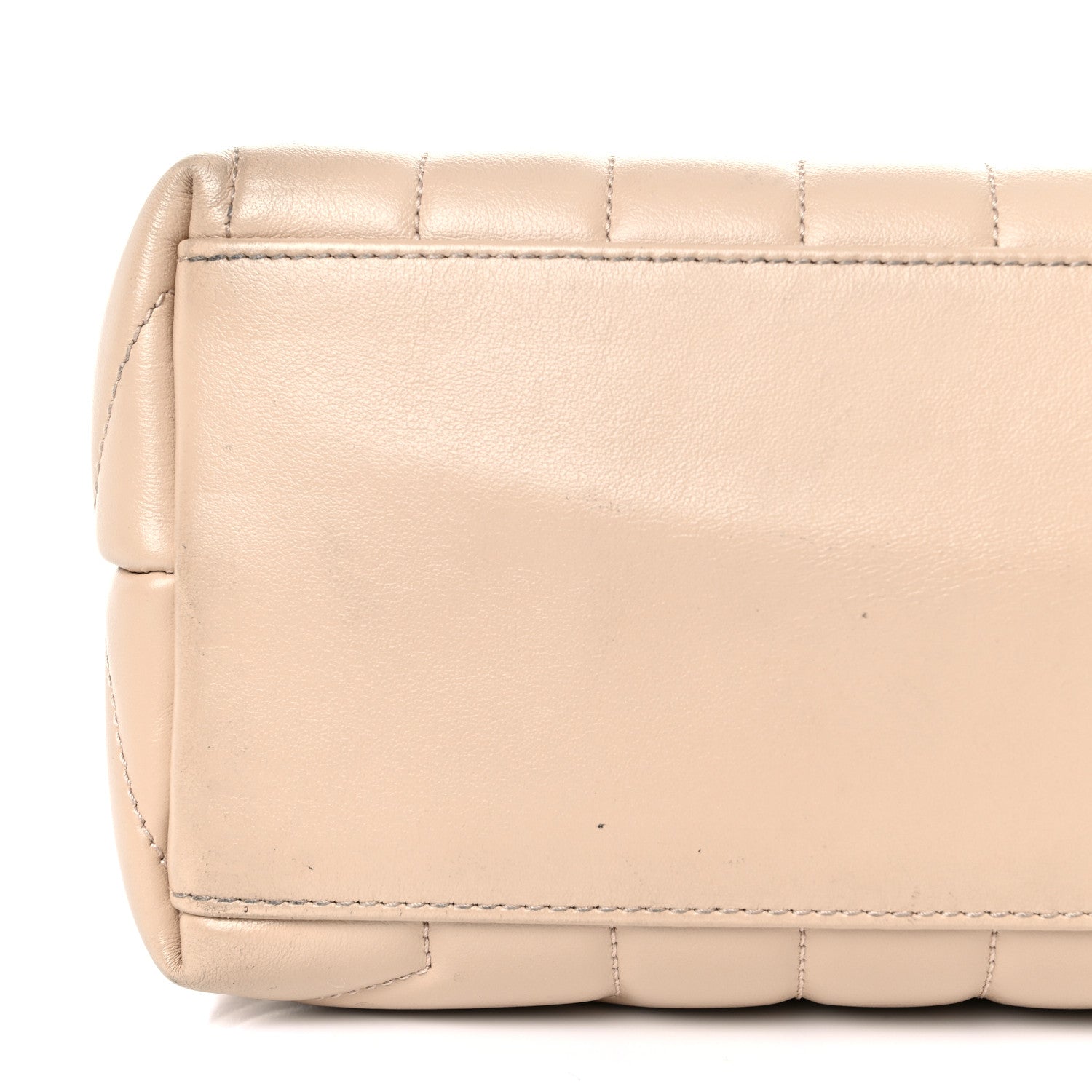 Saint Laurent Calfskin Y Quilted Monogram Medium Loulou Chain Satchel Dark Beige 16 of 19