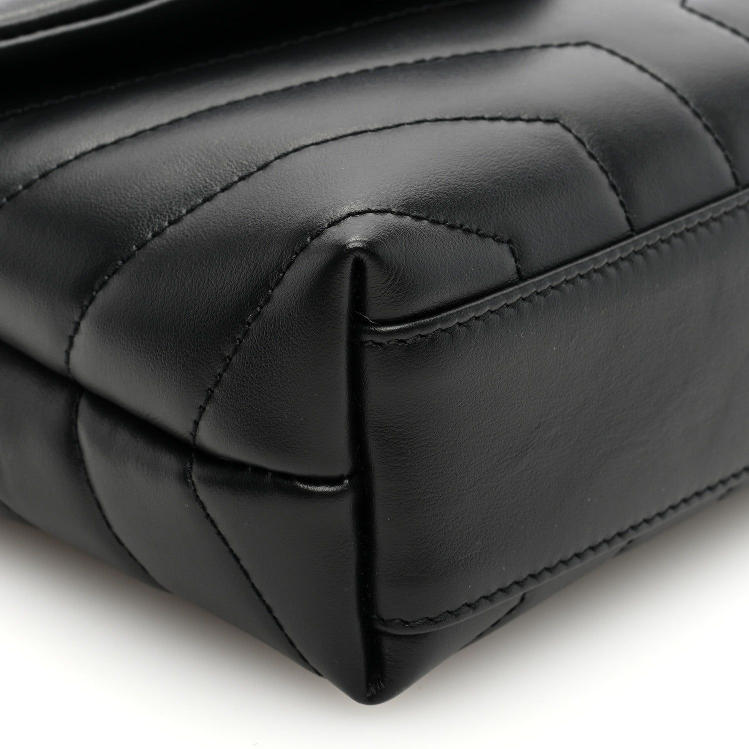 Saint Laurent Calfskin Y Quilted Monogram Toy Loulou Crossbody Bag Black 8 of 10