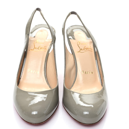 Christian Louboutin Patent Fifi Sling 85 Pumps 36 Gris 2 of 7