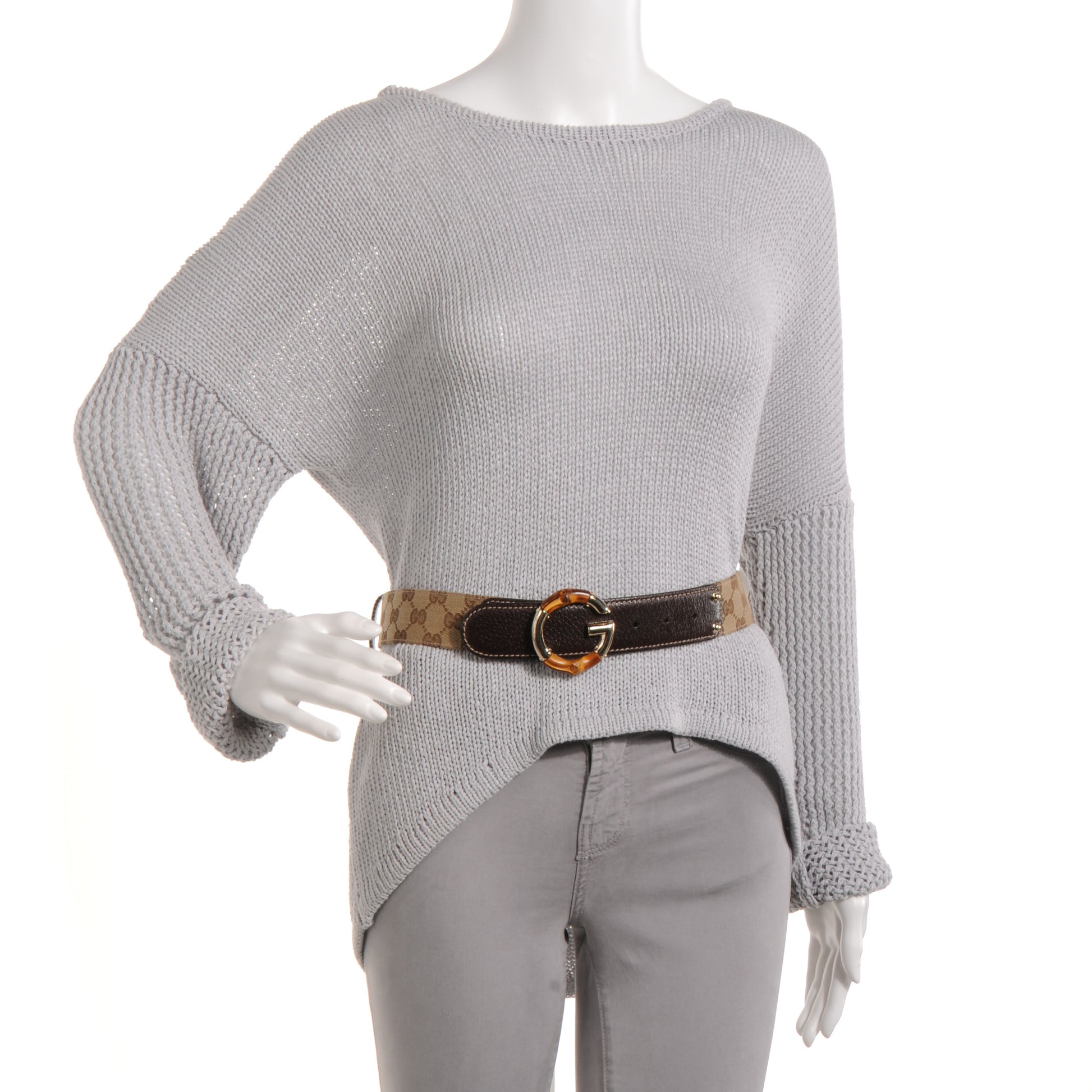 Gucci Monogram Bamboo G Belt 85 34 2 of 5