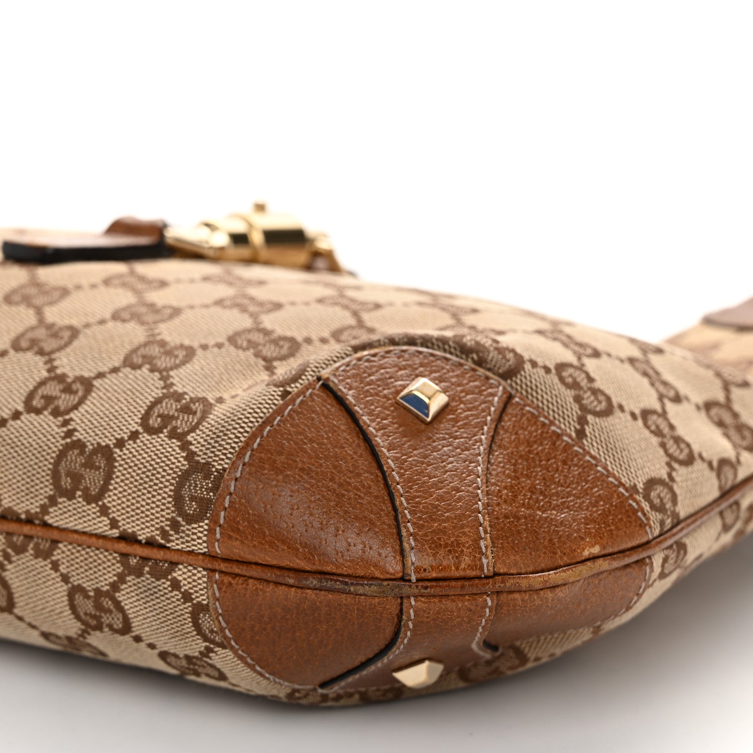 Gucci Monogram Piston Lock Jackie O Hobo Dark Brown 10 of 12