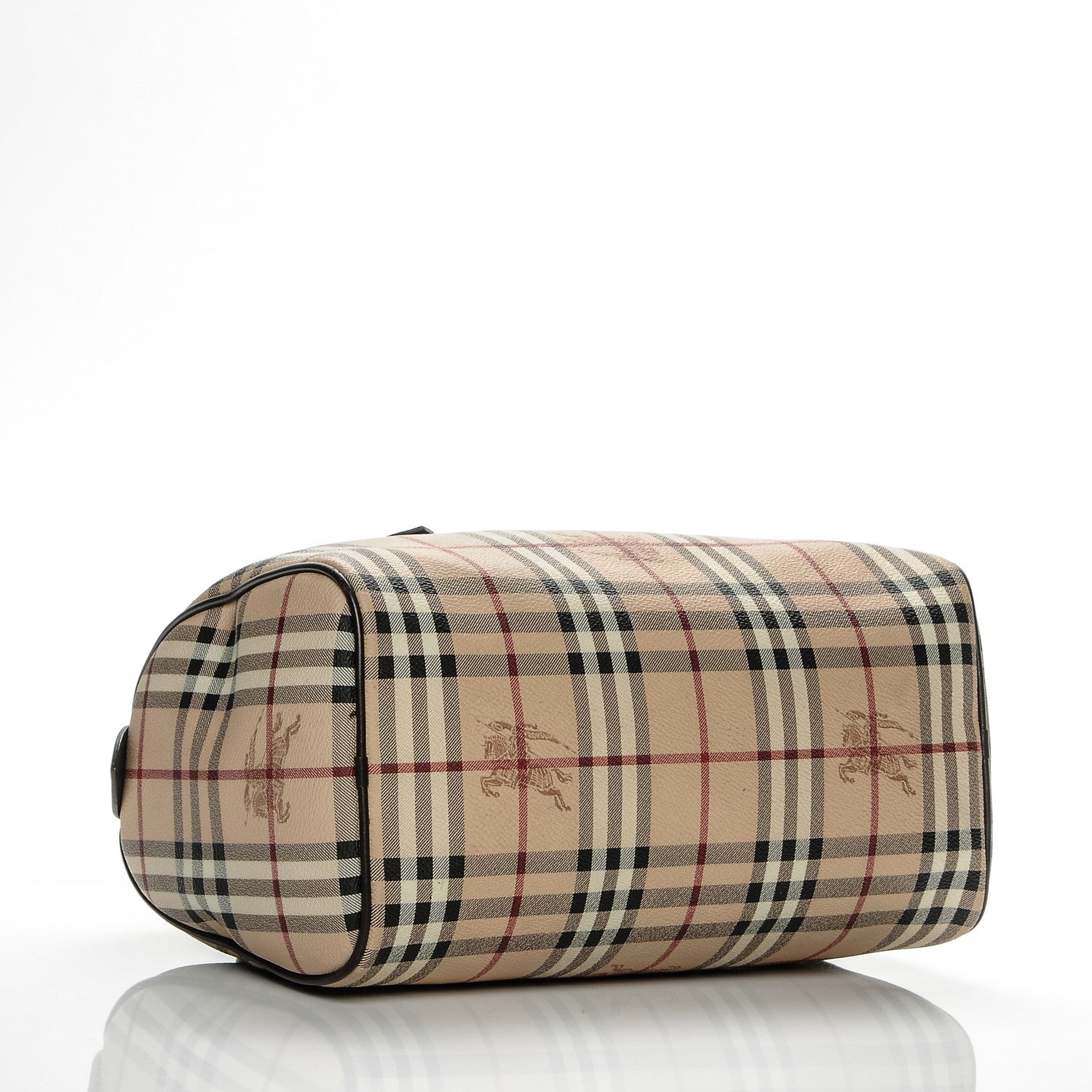 Burberry Haymarket Check Small Chester Bowling Bag Chocolate 4 of 8