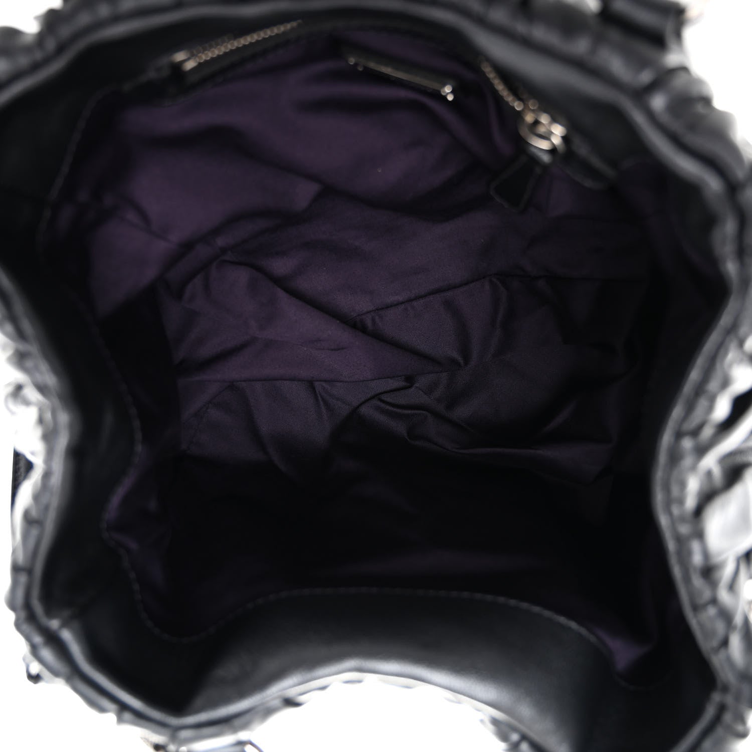 Miu Miu Nappa Matelasse Top Handle Satchel Black 5 of 9