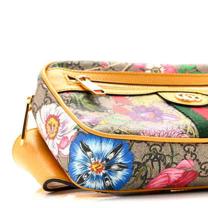 Gucci GG Supreme Monogram Flora Medium Ophidia Belt Bag Beige Multicolor Crop 9 of 10