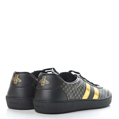 Gucci X DAPPER DAN Calfskin Laminated Ayers GG Micro Monogram Mens G74 Sneakers 9.5 Black 4 of 10