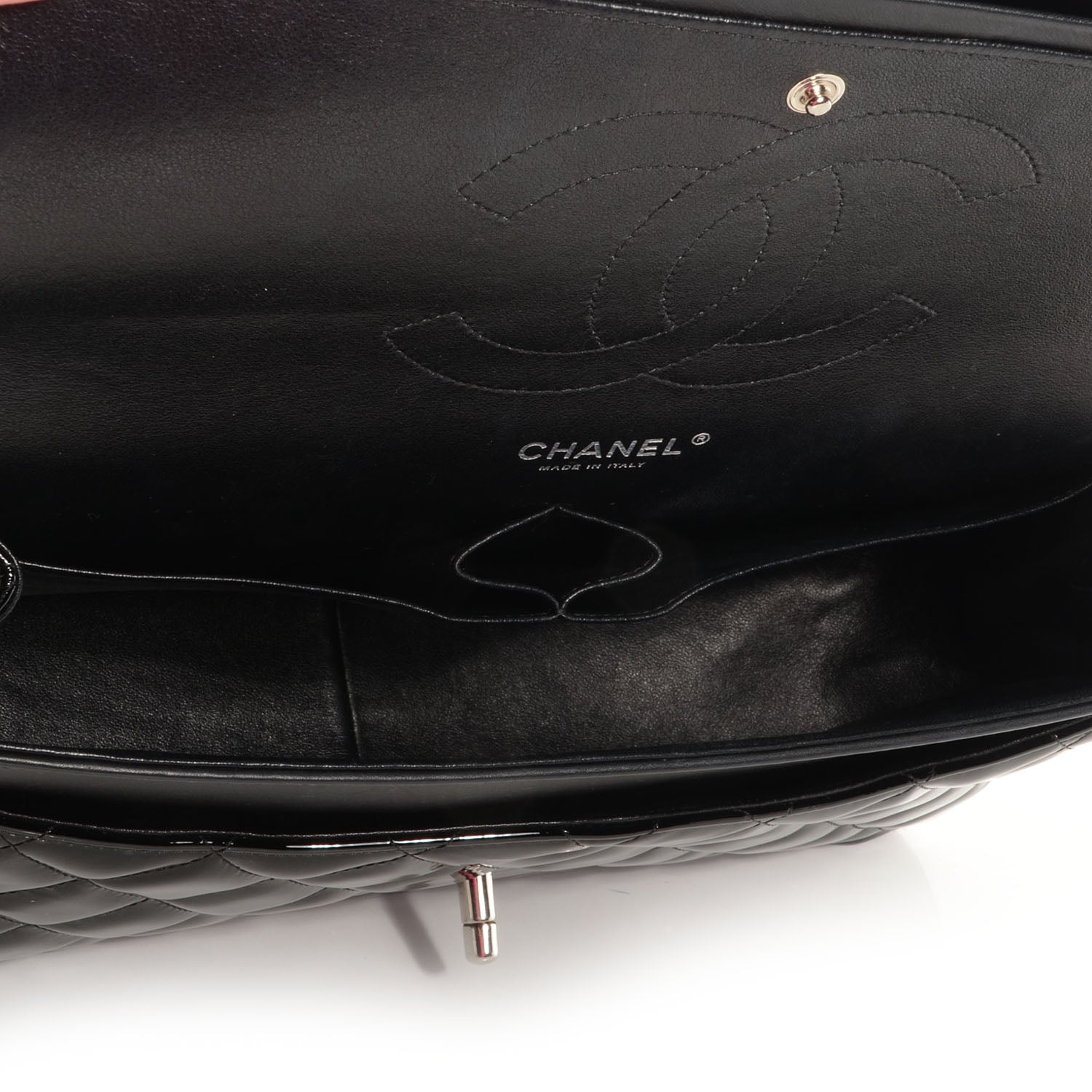 Chanel Patent Jumbo Double Flap Black 6 of 9