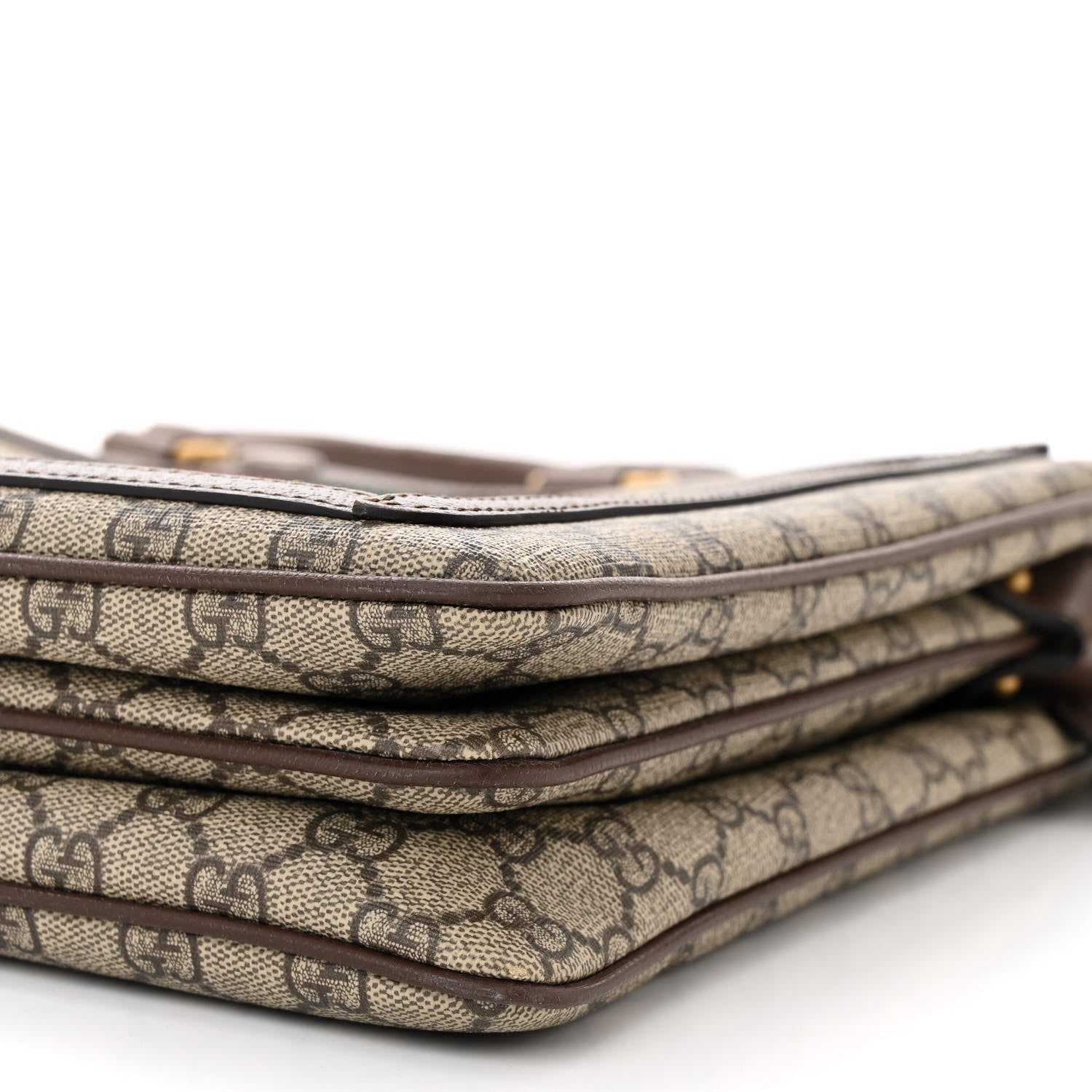 Gucci GG Supreme Monogram Web Ophidia Briefcase Beige New Acero 11 of 12