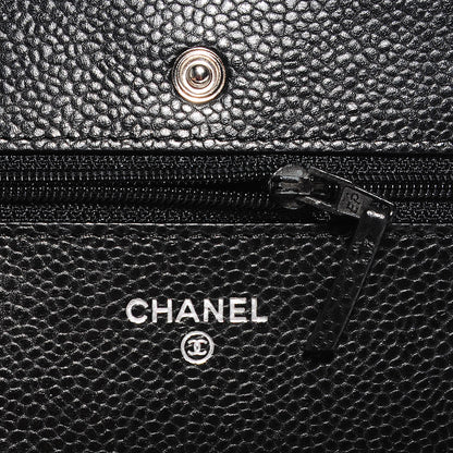 Chanel Caviar Quilted Wallet On Chain WOC Black 6 of 10